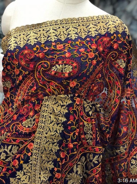 Exclusive All Over Kashmiri Phulkari Thread Embroidery – Sapodilla Gardens